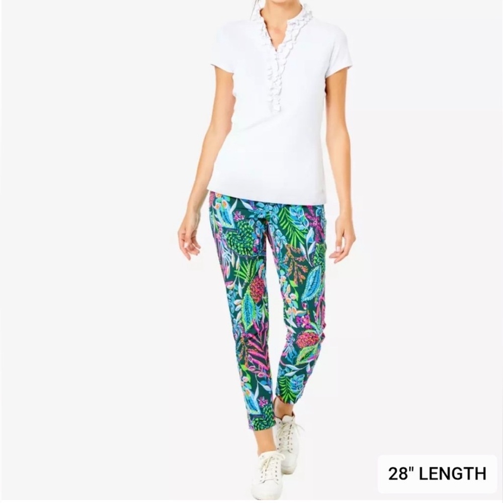 Lilly Pulitzer Women's UPF 50+ Luxletic Sunshine Jungle 28" Corso Size 4 NWOT - Picture 1 of 8